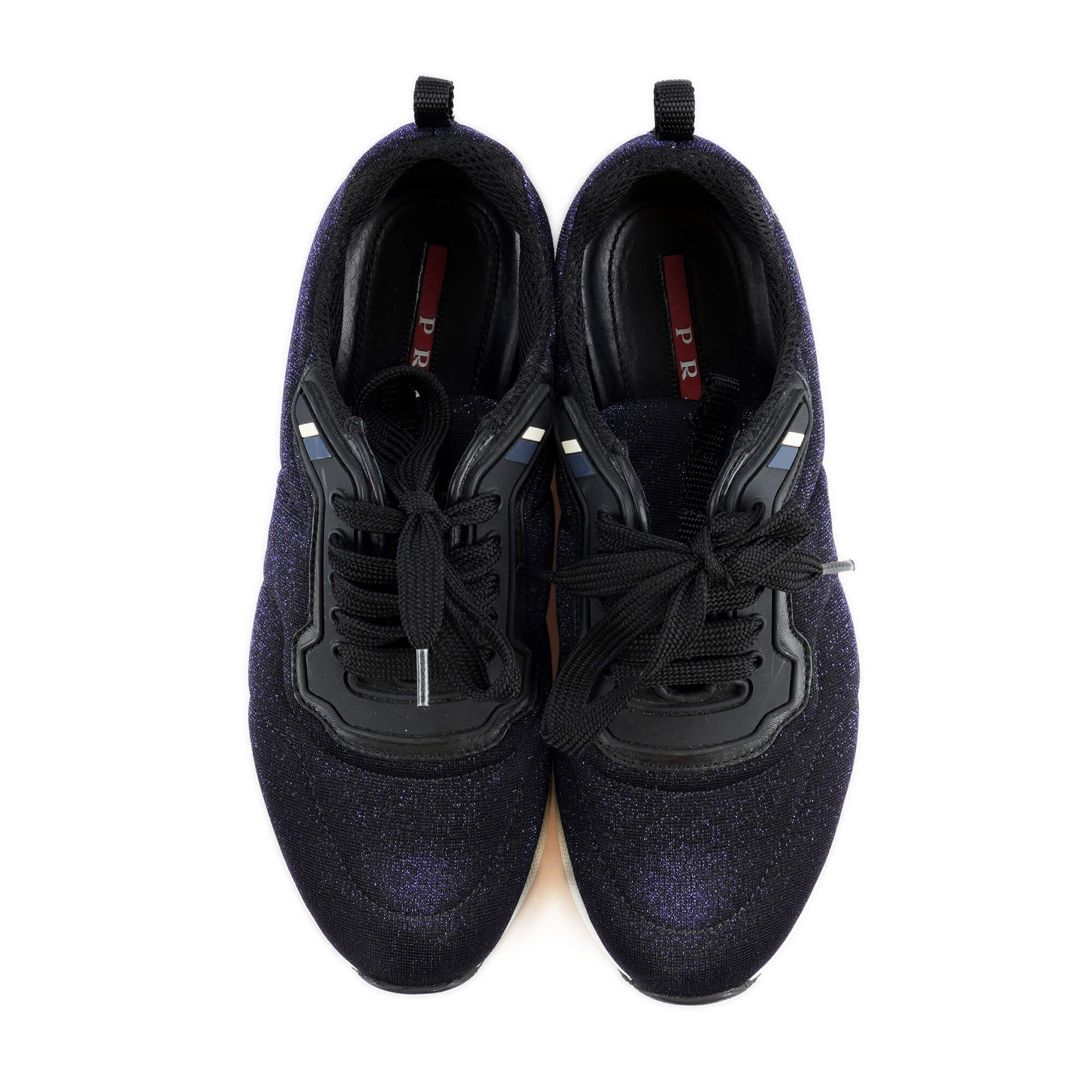 Prada - Navy Blue Neoprene Sneakers